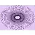 thumbnail image 1 of Ahgly Company Machine Washable Indoor Rectangle Transitional Purple Flower Purple Area Rugs, 2' x 4', 1 of 7