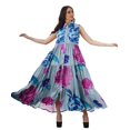 thumbnail image 3 of Moomaya Robe Chemise Longue Femmes Imprimée Sans Manches Robe d'Été Chemise à Boutons, 3 of 4