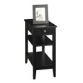 thumbnail image 1 of Convenience Concepts American Heritage Three Tier End Table with Drawer, Black, 1 of 6