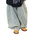thumbnail image 1 of Jeans Droits Amples pour Garçons avec Poches - Polyester/coton, Taille Élastique, Design Vieilli, 1 of 4