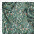 thumbnail image 4 of Soimoi Green Poly Georgette Fabric Crowd Theme Human Figure Decor Fabric Printed Yard 42 Inch Wide, 4 of 5