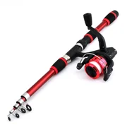Spinning Fishing Rod and Reel Combo，1.8M Telescopic Rod with 5.2:1 3BB Fishing Reel Max Drag 5kg Full Fishing Kit