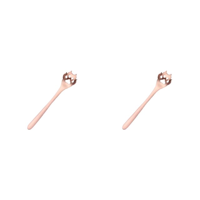 Redempat Cute Tea Spoon Exquisite Stainless Steel Spoon For Tea Drinking Teaware Dog Paw Colander Ros 1 2Set