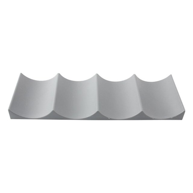 Porte-bouteille de Vin Style Européen Support de Bouteille de Vin de Comptoir Tapis de Présentation de Bouteille de Vin Forme de Vague Moderne Antidérapant Rangement de Vin de Table pour Bar Cave Garde-Manger Gris Foncé