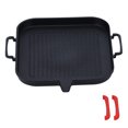thumbnail image 1 of ESTINK Grill Plate, Barbecue Baking Tray Multi‑Function Barbecue Plate BBQ Grill Pan Grill Pan For Picnic For Camping For Barbecue Restaurants For Home, 1 of 8