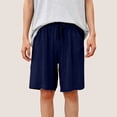 thumbnail image 2 of Yuyuzo Mens Shorts Casual Drawstring Elastic Waist Short Summer Loose Fitted Beach Shorts with Pockets, 2 of 7