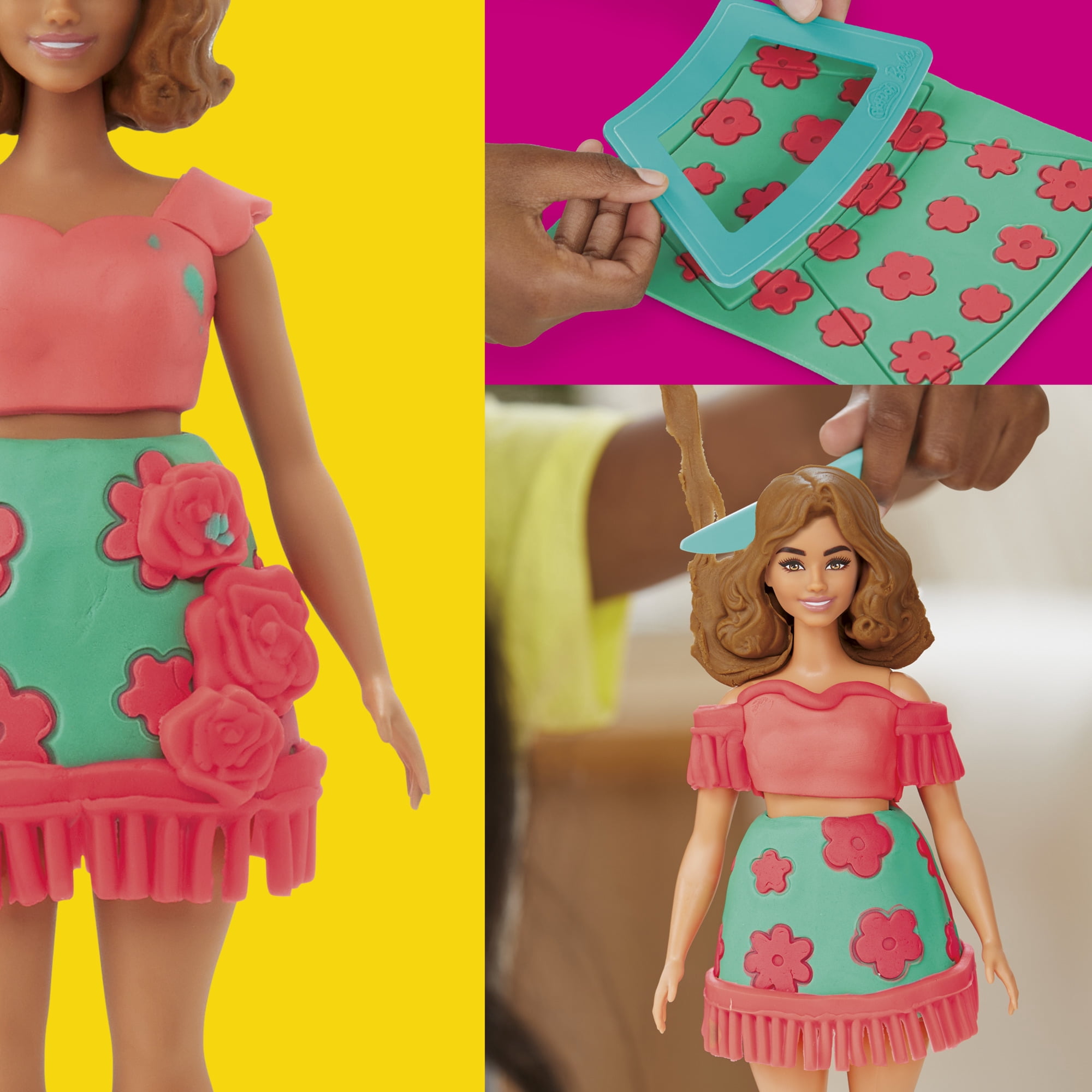 Play-Doh Barbie Florals and Fringe Doll Set