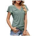 thumbnail image 1 of Birdeem T-Shirt à Manches Courtes Col en V Ample pour Femmes, 1 of 1