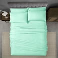 thumbnail image 3 of Swift Home Luxury 4-Piece Sheet Set with Extra Pillow Case, Twin, Sea Foam, 3 of 8