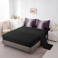 thumbnail image 3 of YST 7Pcs Purple and Grey Watercolor Comforter Set, Twin Size, Ombre Gradient, Modern Geometry, 3 of 4