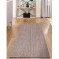 thumbnail image 3 of Aizza Trends 2.6x5 Ft Gray Jute Area Rug, Boho Chic Natural Jute Area Rug - Hand-Braided, Rustic Farmhouse Decor for Living Room Carpet,, 3 of 5