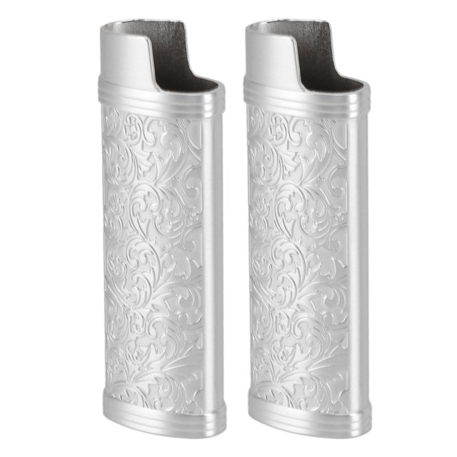 2 Pcs Metal Lighter Case Cover Holder With Vintage Floral Stamped, Zinc Alloy Shell Lighter Sleeve, Vintage Style Lighter Case Cover For Lighter , Camping