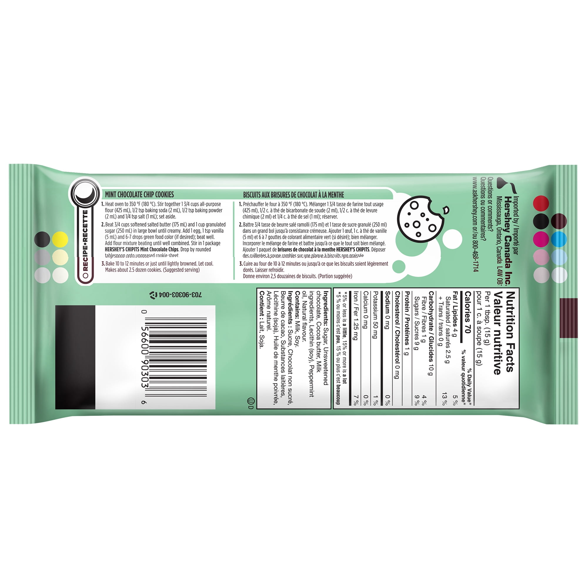 Brisures de chocolat noir HERSHEY'S CHIPITS, 775 g