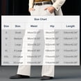 thumbnail image 2 of Mens Work Pants Men's Fashion Casual Flared Trousers Button Pocket Solid Color Pants Light Blue L, 2 of 2