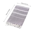 thumbnail image 2 of Serviette de Plage Turque Pure Anti-Sable à Pompons pour Adultes - Châle Extérieur Idéal, Serviette de Sauna Rayée pour Confort et Polyvalence, 2 of 6