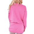 thumbnail image 2 of LAPA Womens Tops Solid Round Neck Tunic Raglan Shirts Long Sleeve Shirt Blouse, 2 of 3