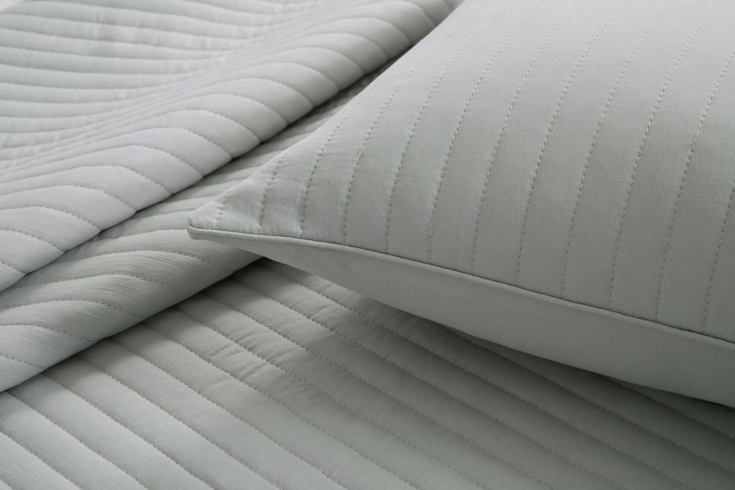 Chaps 3pc Quilt Set Grey King