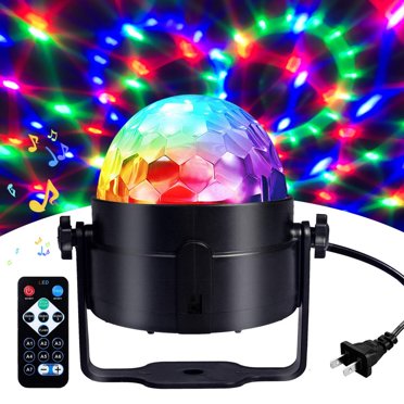 PENGXIANG X Boule Disco à DEL Lumières de Fête Lumière Stroboscopique Lumières Disco Activées par le Son avec Télécommande Lumières Dj Lumière de Scène pour Festival Bar Boîte de Nuit Fête Mariage Spectacle Maison