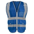 thumbnail image 1 of GOGO 9 Pockets High Visibility Zipper Front Safety Vest With Reflective Strips, Meets ANSI Standards, 1 of 8