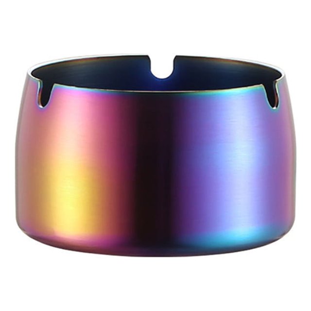 RYRDWP Cendrier Rond en Acier Inoxydable Résistant aux Hautes Températures Résistant aux Chutes 7.9x7.9x4.9cm