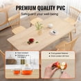 thumbnail image 3 of VEVOR Clear Table Cover Protector, 36" x 72" Table Cover, 1.5 mm Thick PVC Plastic Tablecloth, Waterproof Desktop Protector for Writing Desk, Coffee Table, Dining Room Table, 3 of 9