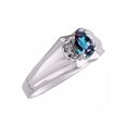 thumbnail image 3 of RYLOS Mens Rings 14K White Gold Classic Design 7X5MM Oval Gemstone & Diamond  Alexandrite June Birthstone Ring Size 13, 3 of 7