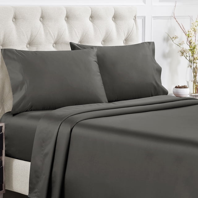 California Design Den Sheet Sets, Natural 100% Cotton Sheets, Soft Luxury 400 Thread Count Sateen Bedding Sheets Set, Deep Pocket Cooling Sheets
