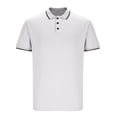 thumbnail image 4 of Besolor T-Shirt à Manches Courtes pour Homme, Col Ras du Cou Classique à Col Boutonné, Chandail Décontracté d'Été, T-Shirt Basique, 4 of 4