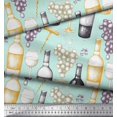 thumbnail image 2 of Soimoi Poly Georgette Fabric Grapes,Wine Glass & Bottle Decor Fabric Printed Yard 52 Inch Wide, 2 of 3