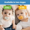 thumbnail image 3 of Dr. Brown's Advantage One-Piece Silicone Baby Pacifier, Fully Symmetrical Soother, Blue, 6-18m, BPA Free, 3 pack, 3 of 9