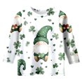 thumbnail image 1 of TZEWGL T-Shirts pour Enfants Imprimés Manches 3/4 Col Rond Haut Ample pour Filles Garçons Taille 6-7T, 1 of 5