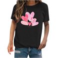 thumbnail image 2 of Meichang T-Shirts de la Saint-Valentin pour Femmes, T-Shirts Graphiques avec Cœur, Manches Courtes, Col Rond, Coupe Ample, Tendance, 2 of 4