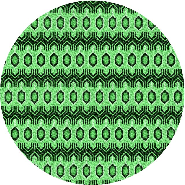 Ahgly Tapis Rond Lavable en Machine Intérieur Transitionnel Vert Émeraude Profond, 3 Pieds Rond