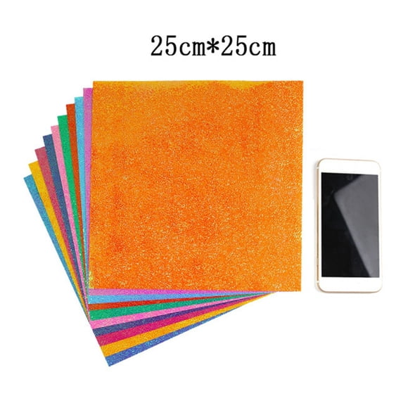 BUYISI Creative Paper Crafting 50Pcs Square Shining Origami Set For Diy Decorations 50Pc 25X25Cm