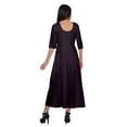thumbnail image 4 of Moomaya Kurtis Indiennes pour Femmes Unies à Encolure Dégagée Manches 3/4 Blouse Longue, 4 of 5