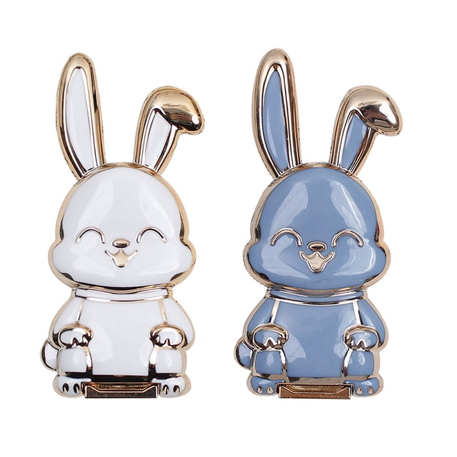 Chmadoxn Car Phone Holder,Phone Stand 2PC Foldable Bunny Phone Bracket Mobile Phone Desktop Cute Card Ventilated Student Gift Suitable For Flat Panel Live Broadcast Diving circle