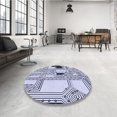thumbnail image 4 of Ahgly Company Tapis d'Intérieur Lavable en Machine Carré Lavande Bleu, 3 Pieds Carré, 4 of 7