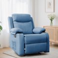 thumbnail image 1 of Lnsenfin Fauteuil Inclinable Manuel Petit pour Petits Espaces en Lin pour Salon, Bleu, 1 of 6
