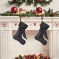 thumbnail image 1 of Iumwxz White Velvet Christmas Stocking with Snowflake and Star Patterns 40x19cm Holiday Tree Ornament Sock with Rope Hanger for Festive Home Decor Includes 1 Stocking, 1 of 6