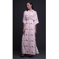 thumbnail image 2 of Bimba Robe Longue d'Été en Rayonne Imprimée Baleine Océan à Manches Kimono avec Fente - Petit, 2 of 6