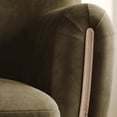 thumbnail image 4 of Valencia Emerald Accent Chair| Ultra Soft Velvet Fabric, Timeless Classic Design, Ultimate Comfort, Olive Green, 4 of 5