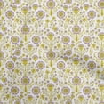 thumbnail image 1 of oneOone Cotton Poplin Yellow Fabric Florals Sewing Craft Projects Fabric Prints By Yard 42 Inch Wide, 1 of 4