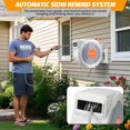 thumbnail image 4 of Retractable Garden Hose Reel 1/2 Inch x 130Ft,Wall Mounted Hose Reel with 9 Function Sprayer Nozzle,- Auto Rewind System, 4 of 9