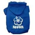 thumbnail image 1 of Aloha Fleur Sérigraphie Hoodies Bleu Taille Sm (10), 1 of 1