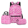 thumbnail image 3 of Cartoon Movie Barbie Teen Student School Bag Backpack Lunch Bag Pencil Case Three-piece Set, 3 of 4