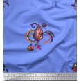 thumbnail image 1 of Soimoi Blue Poly Georgette Fabric Paisley Ethnic Decor Fabric Printed Yard 42 Inch Wide, 1 of 3