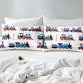 thumbnail image 4 of Erosebridal Engine Steam Train Queen Sheet Sets, Cartoon Car Bedding Queen Size, Vehicle Room Decor 4-Piece, 4 of 6
