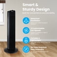 thumbnail image 4 of Senville SENFZ10-19M Oscillating Tower Fan 27", 3 Speed, 60° Oscillation, Compact, 4 of 7