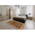 thumbnail image 4 of Ahgly Company Indoor Rectangle Abstract Orange Gold Oriental Area Rugs, 5' x 8', 4 of 6