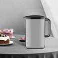 thumbnail image 3 of Slim Fridge Fit Plastic Water Pitcher, Lid Spout Beverage Storage Jug, Reusable Cold Hot Drink Container, Household Daily Tea Juice Milk Water Holding Kettle,Grey, 3 of 8